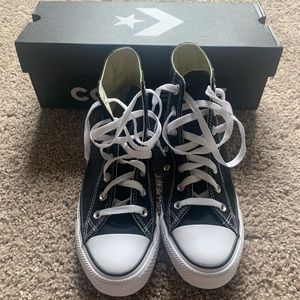 Black high top converse